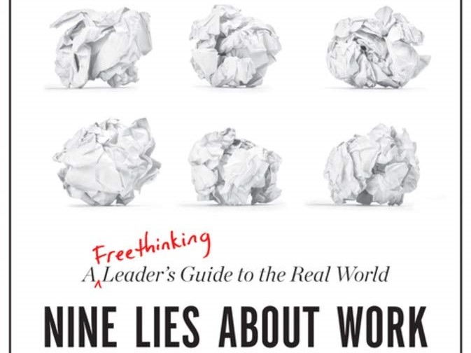 Front cover of Nine Lies About Work